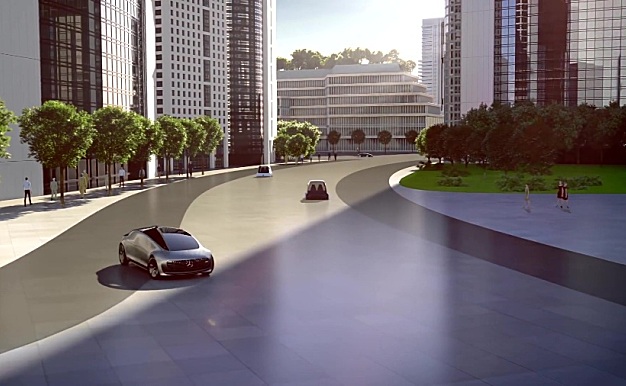 奔驰汽车未来城市生活愿景3D动画短片