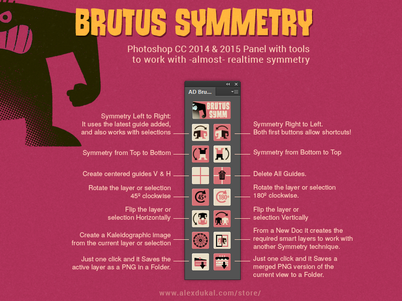 PS镜像对称插件 AD Brutus Symmetry- PS CC 2017~CC2020