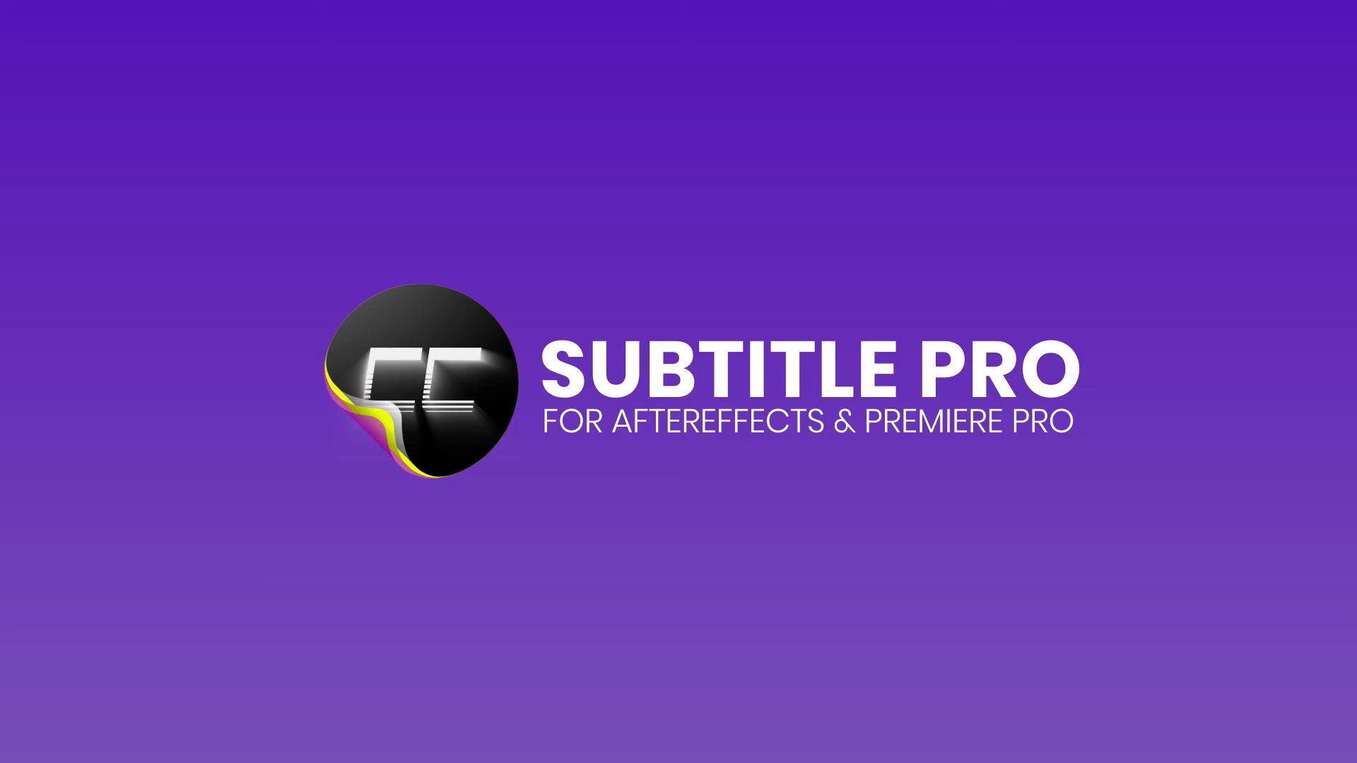 Pr和ae字幕插件subtitle Pro 1 0 Win Mac破解版 Vk创作库