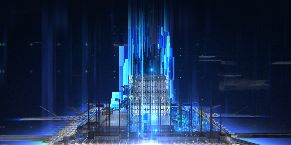 redshift渲染-互联网大数据科幻c4d工程场景