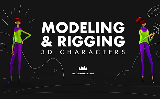 mographmentor 3D Character Modeling & Rigging in C4D  3D角色模型与动画绑定教程下载