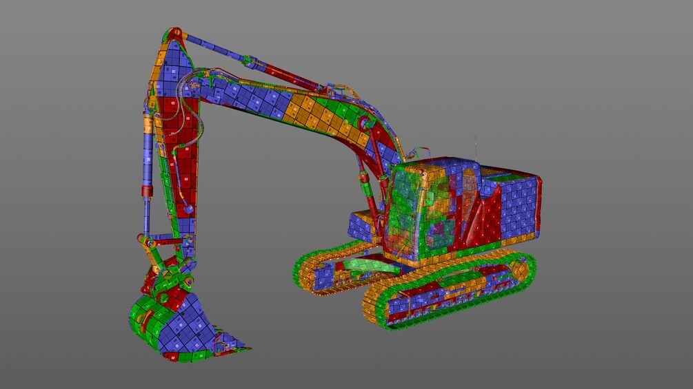 gumroad Excavator Rig for Cinema 4d 挖掘机绑定c4d工程文件