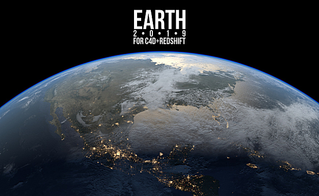 EARTH for Cinema 4D and Redshift  8K超清C4d地球工程文件下载