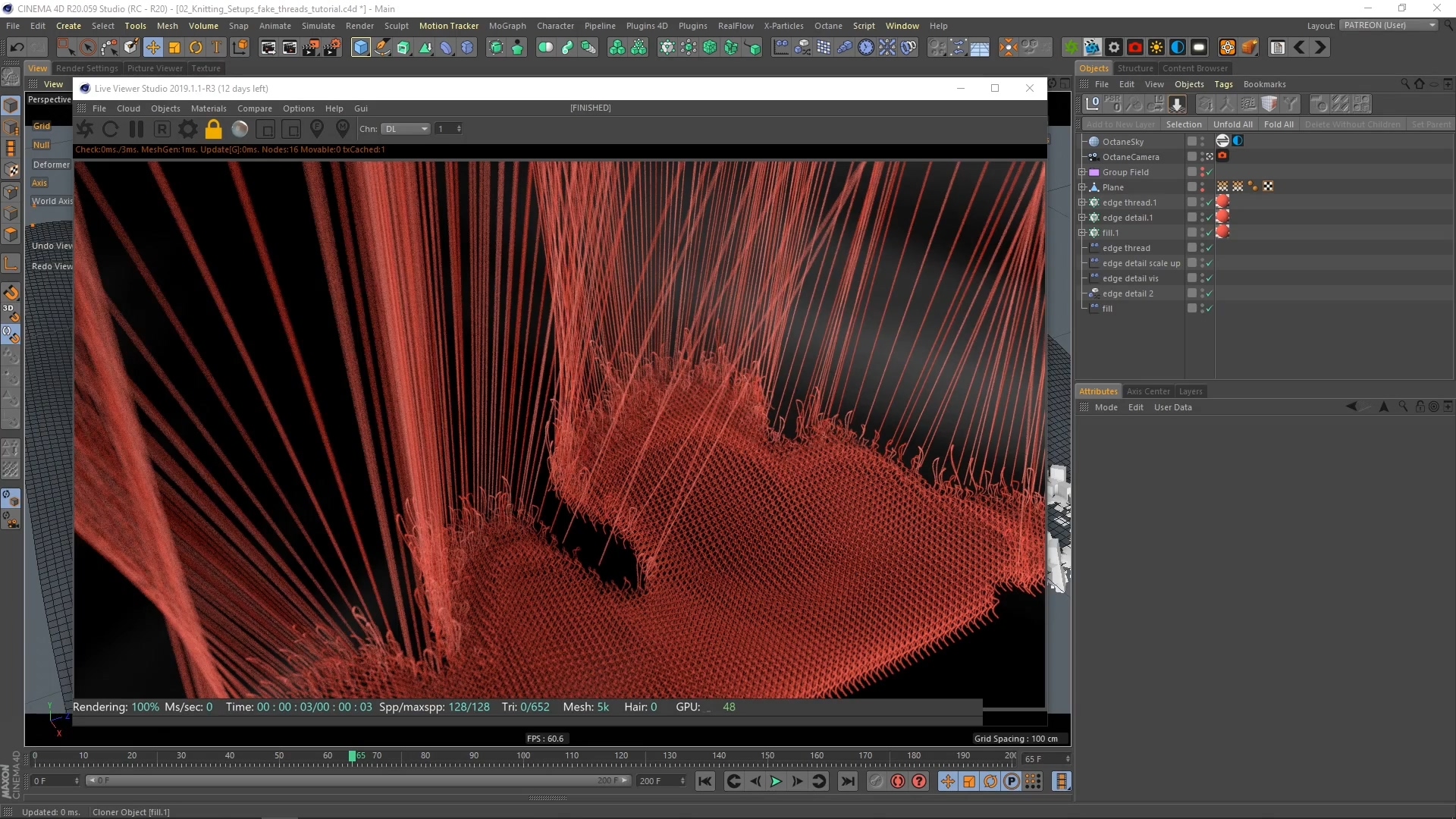c4d制作编织动画教程