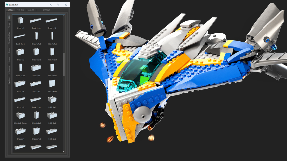 BrickIt for Maya 乐高模型制作插件