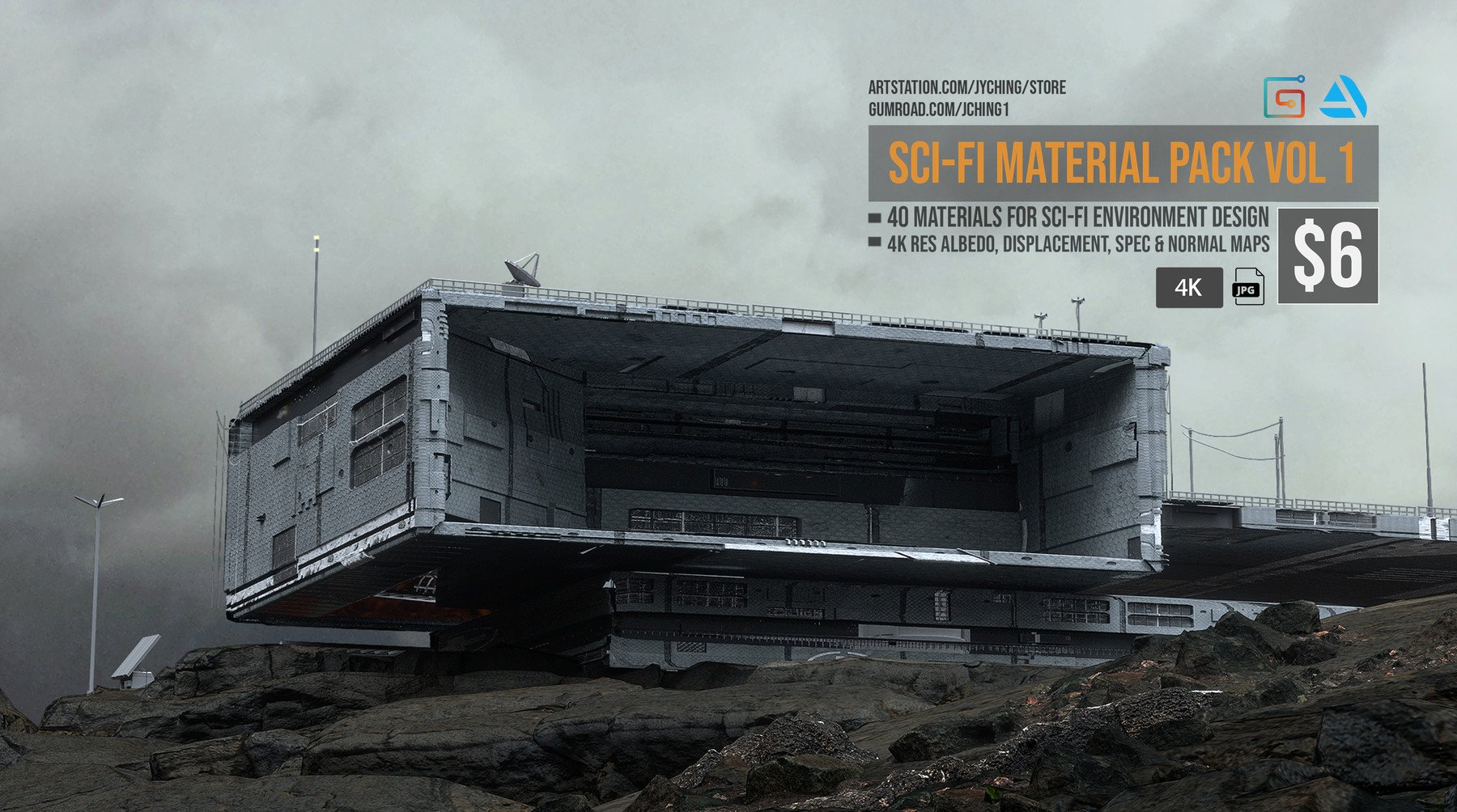 artstation.com Sci-Fi Material Pack Vol 1