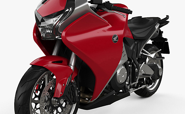本田HondaVFR1200F 写实摩托车3D模型下载