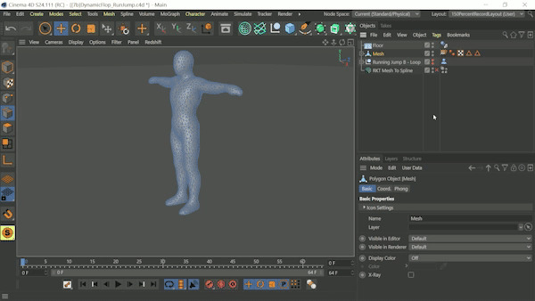 Mesh to Spline for Cinema 4D模型转换成样条线插件