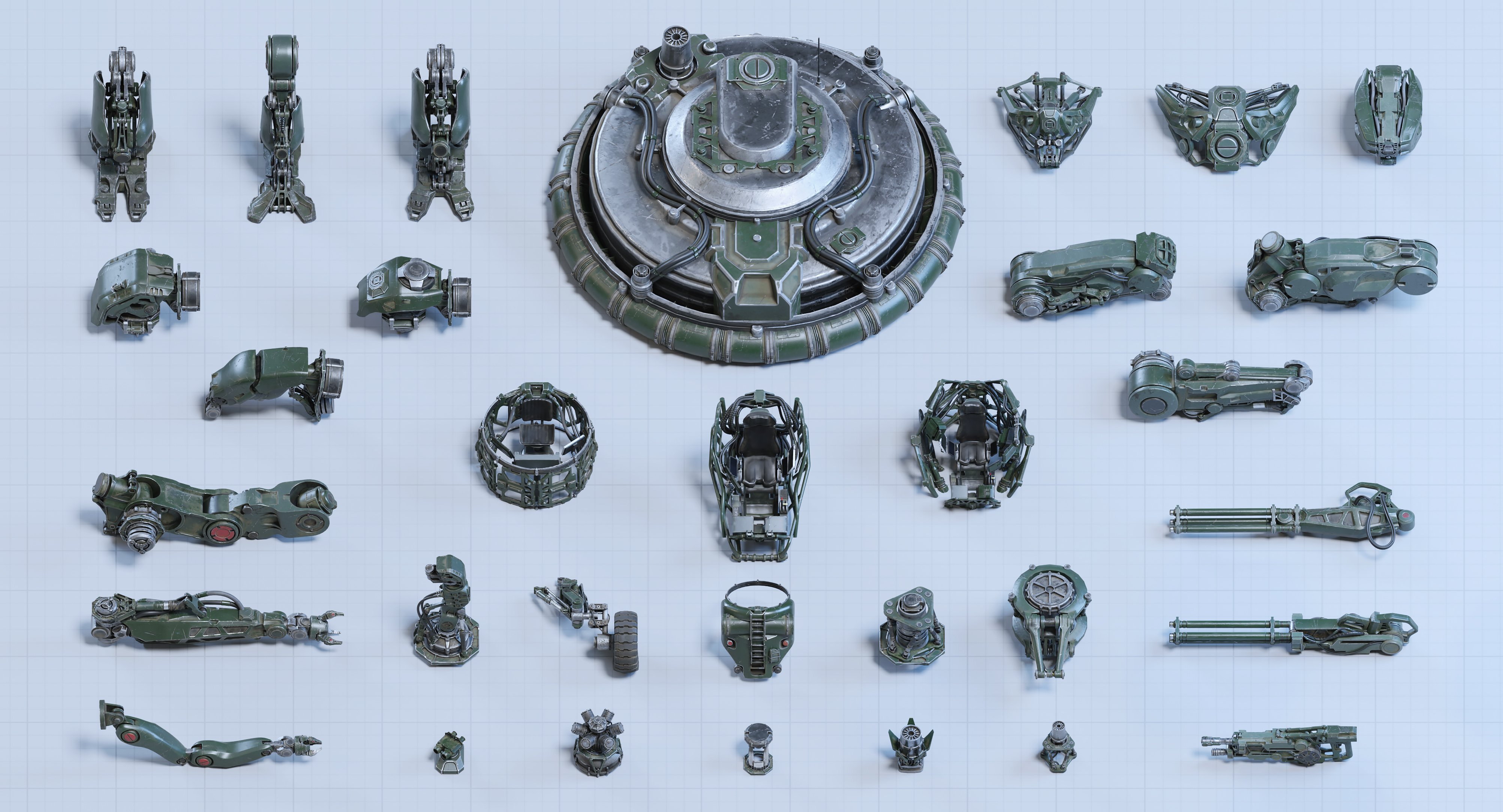 Mech Squad Collection科幻机甲模型合集