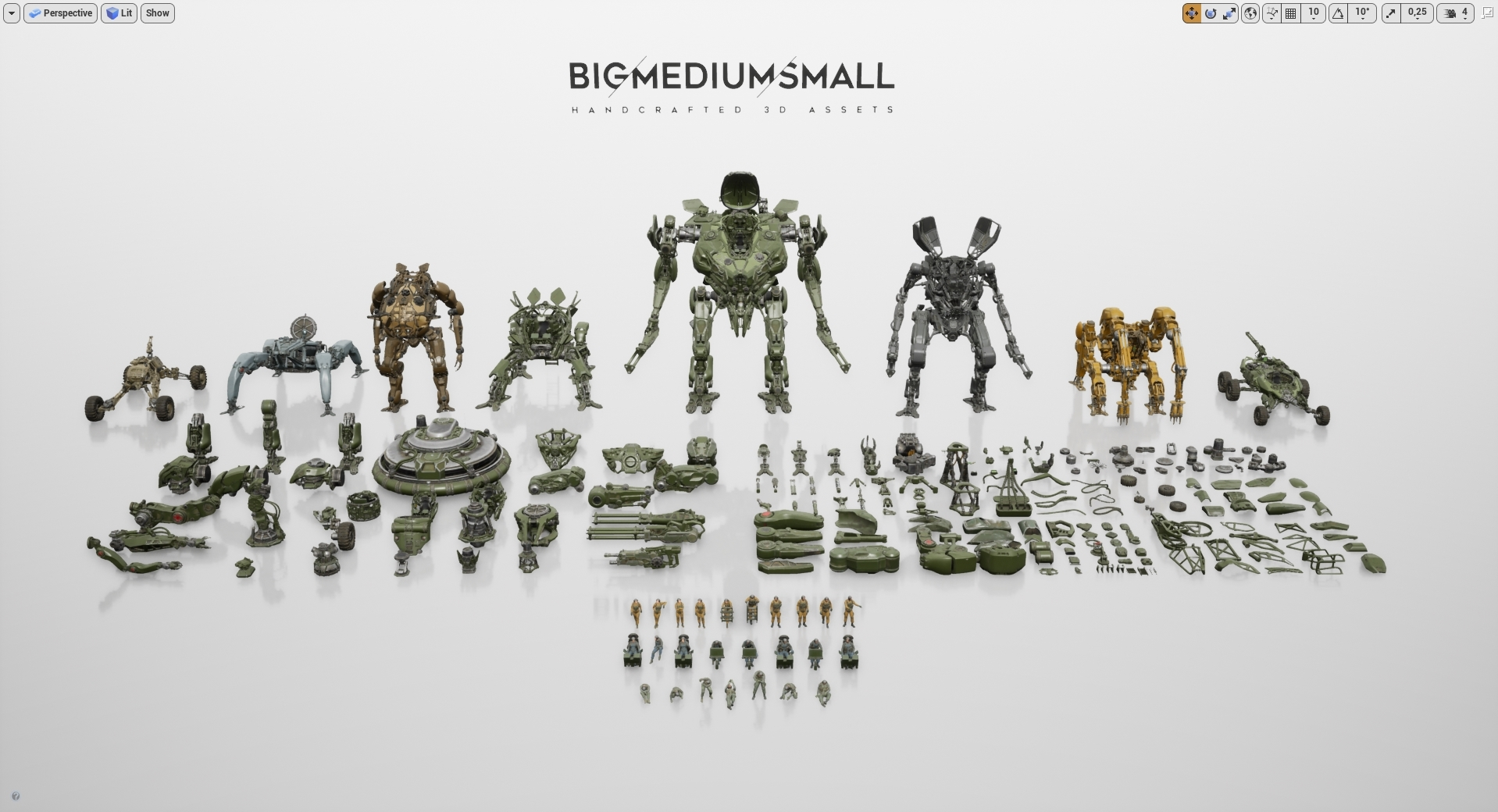 Mech Squad Collection科幻机甲模型合集