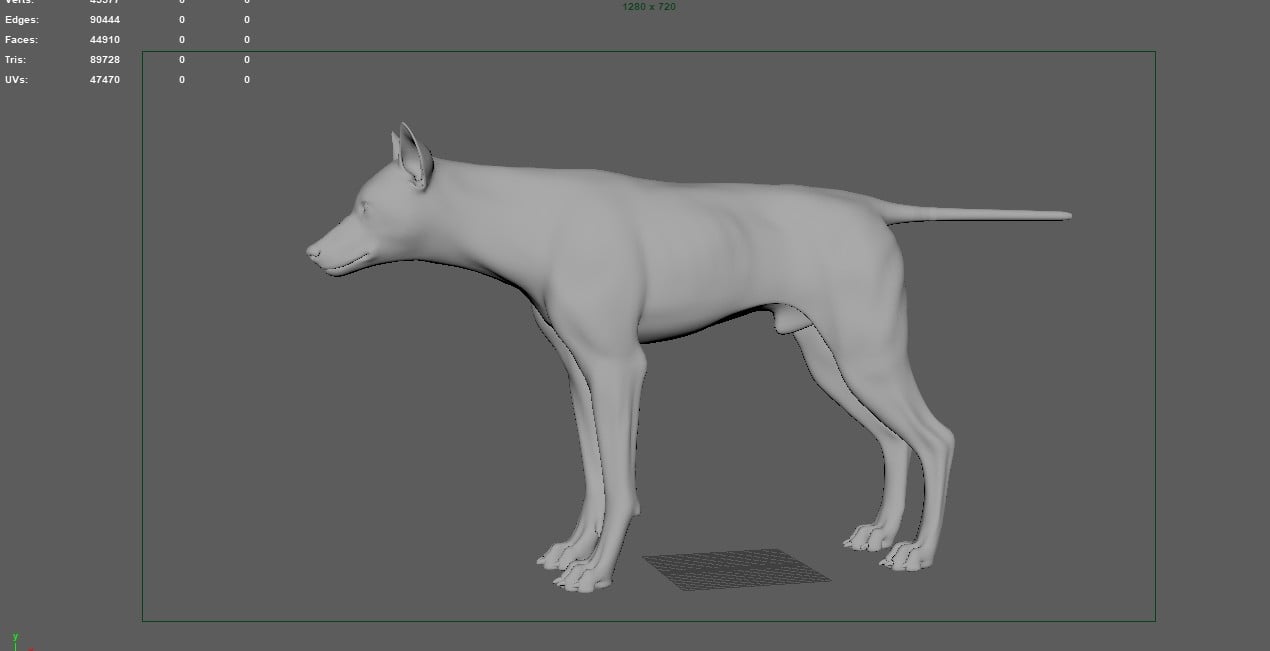 狼 3D 模型（含毛发、绑定、动画）
